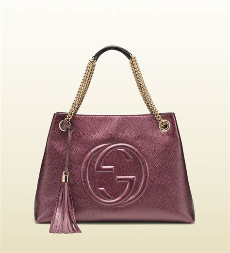 deep purple gucci|gucci leather shoulder bag.